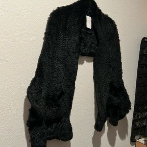 Saks Fifth Avenue Rabbit fur wrap.